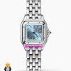 ساعت زنانه کارتیه مدل پنتر استیل صفحه ابی CARTIER PANTHRE 021347