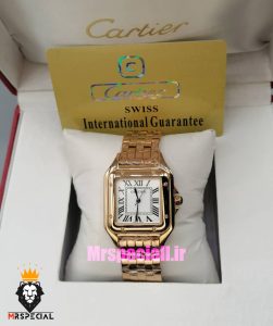 ساعت کارتیه مردانه مدل پنتر رزگلد سایز لارج CARTIER PANTHRE 021662 