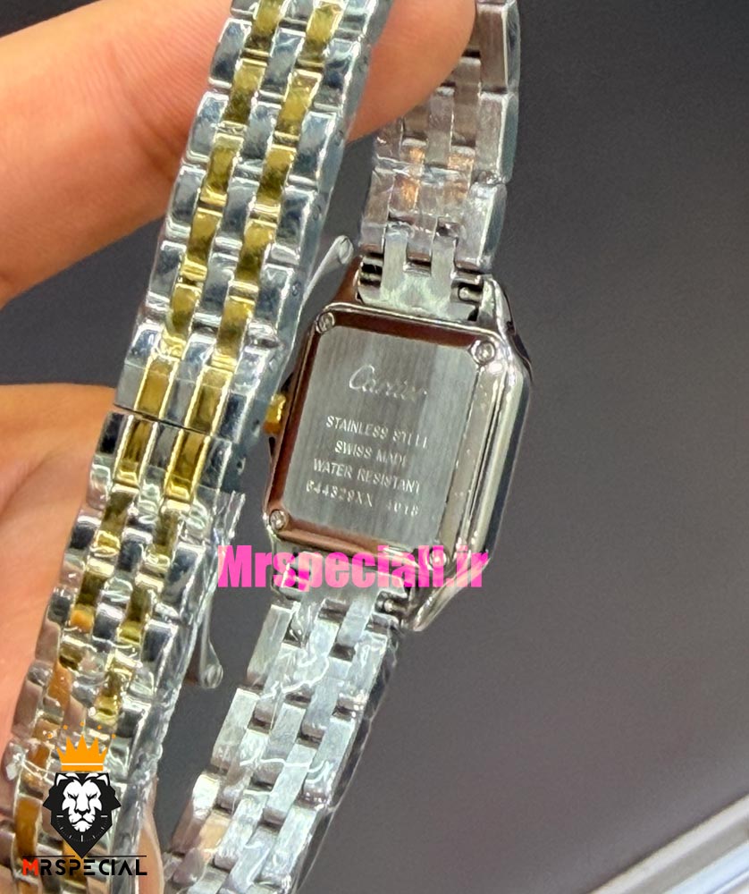 ساعت کارتیه زنانه مدل پنتر استیل دورنگ طلایی سایز اسمال CARTIER PANTHRE 2533 - تصویر 5