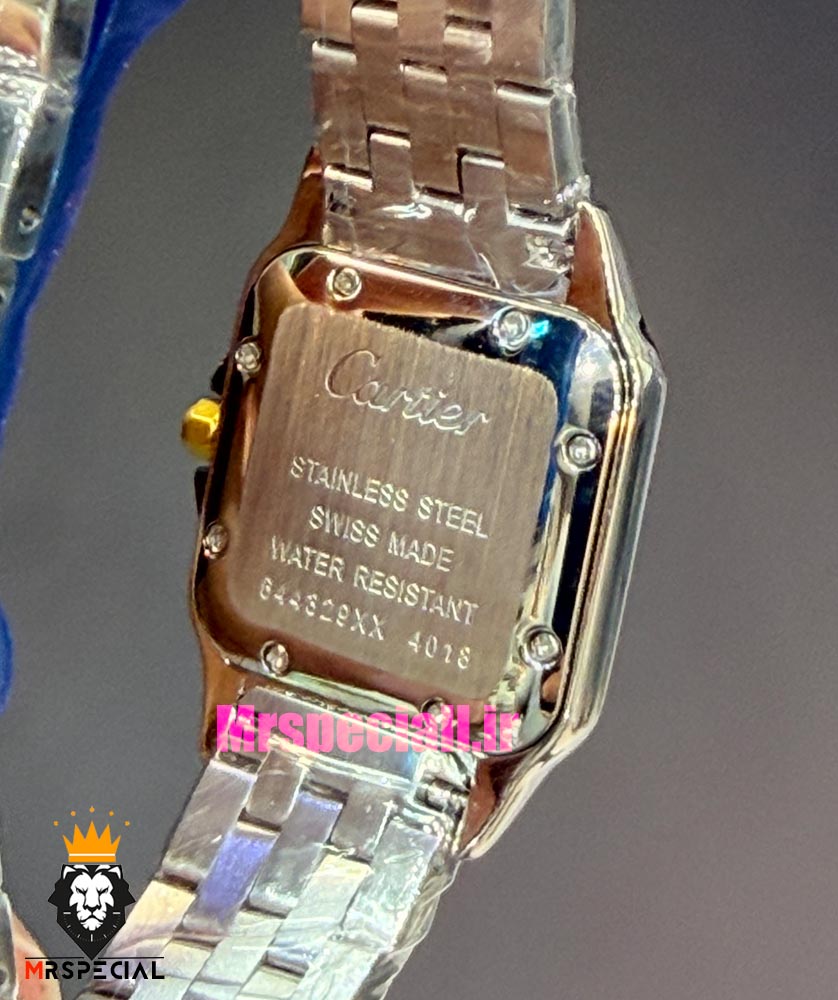 ساعت کارتیه زنانه مدل پنتر استیل دورنگ طلایی سایز مدیوم CARTIER PANTHRE 021601