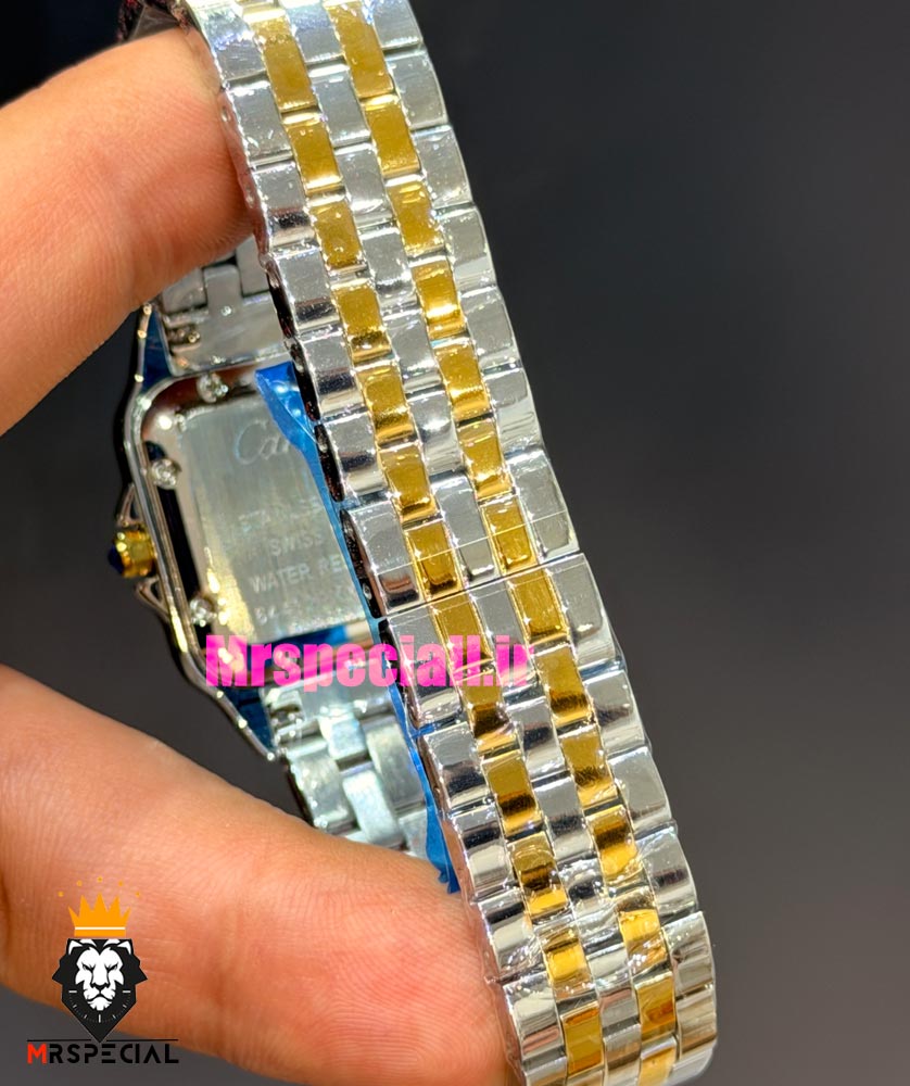 ساعت کارتیه زنانه مدل پنتر استیل دورنگ طلایی سایز مدیوم CARTIER PANTHRE 021601