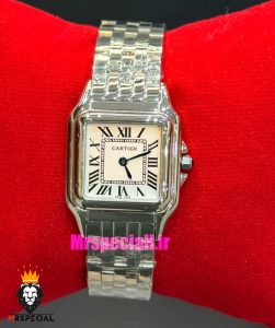 ساعت کارتیه زنانه مدل پنتر استیل سایز مدیوم CARTIER PANTHRE 020549