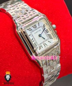 ساعت کارتیه زنانه مدل پنتر استیل سایز مدیوم CARTIER PANTHRE 020549