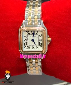 ساعت کارتیه زنانه مدل پنتر استیل دورنگ رزگلد سایز اسمال CARTIER PANTHRE 021600
