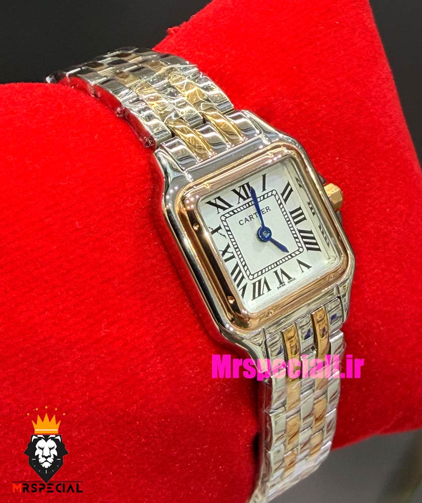 ساعت کارتیه زنانه مدل پنتر استیل دورنگ رزگلد سایز اسمال CARTIER PANTHRE 021600