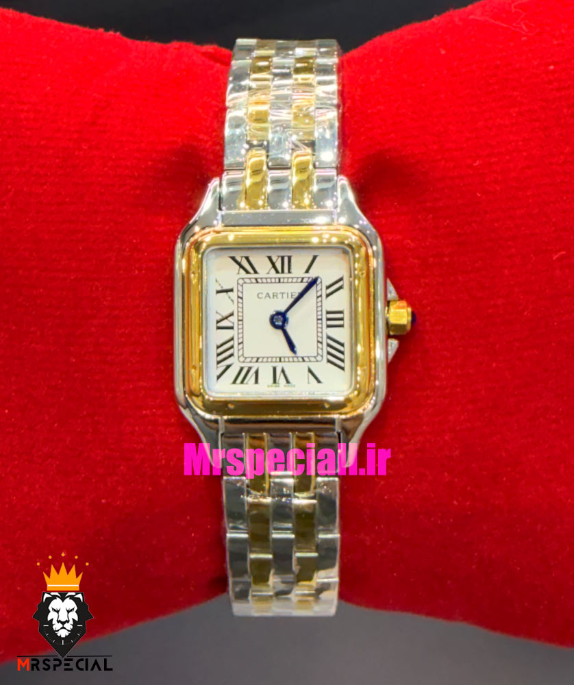 ساعت کارتیه زنانه مدل پنتر استیل دورنگ طلایی سایز اسمال CARTIER PANTHRE 2533