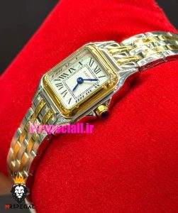 ساعت کارتیه زنانه مدل پنتر استیل دورنگ طلایی سایز اسمال CARTIER PANTHRE 2533