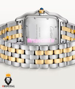 ساعت کارتیه مردانه مدل پنتر استیل دورنگ طلایی سایز لارج CARTIER PANTHRE 021659