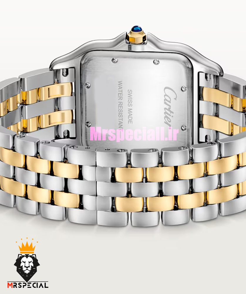 ساعت کارتیه مردانه مدل پنتر استیل دورنگ طلایی سایز لارج CARTIER PANTHRE 021659