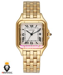 ساعت کارتیه مردانه مدل پنتر طلایی سایز لارج CARTIER PANTHRE 021660