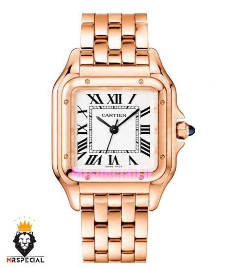 ساعت کارتیه مردانه مدل پنتر رزگلد سایز لارج CARTIER PANTHRE 021662