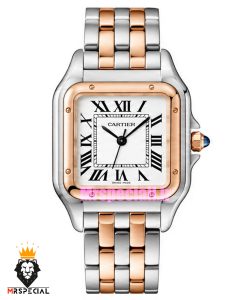 ساعت کارتیه مردانه مدل پنتر دو رنگ رزگلد سایز لارج CARTIER PANTHRE 021661