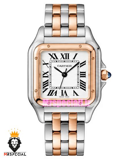 ساعت کارتیه مردانه مدل پنتر دو رنگ رزگلد سایز لارج CARTIER PANTHRE 021661