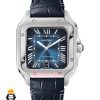 ساعت کارتیه مردانه دسانتوس اتوماتیک چرم ابی صفحه ابی 021575 Cartier Santos de