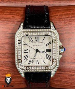 ساعت زنانه کارتیه سانتوس فول نگین 01625 Cartier Santos100 full diamond