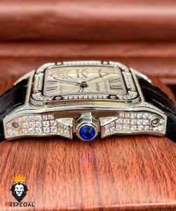 ساعت زنانه کارتیه سانتوس فول نگین 01625 Cartier Santos100 full diamond