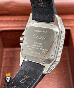 ساعت زنانه کارتیه سانتوس فول نگین 01625 Cartier Santos100 full diamond