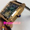 ساعت کارتیه مردانه مدل سانتوس اتوماتیک رزگلد صفحه سبز CARTIER SANTOS 020943