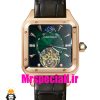 ساعت کارتیه مردانه مدل سانتوس اتوماتیک رزگلد صفحه سبز CARTIER SANTOS 020943