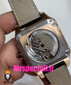 ساعت کارتیه مردانه مدل سانتوس اتوماتیک رزگلد صفحه سبز CARTIER SANTOS 020943