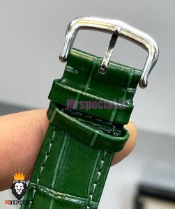 ساعت ست مردانه و زنانه کارتیه مدل تانک بند چرم سبز صفحه سبز Cartier Tank 021396 