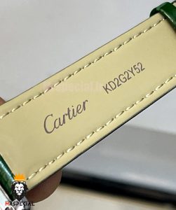 ساعت ست مردانه و زنانه کارتیه مدل تانک بند چرم سبز صفحه سبز Cartier Tank 021396 