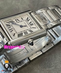 ساعت کارتیه زنانه مدل تانک سولو کوارتز استیل صفحه سفید Cartier Tank Solo 021332 