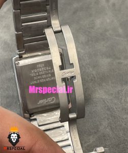 ساعت کارتیه مردانه مدل تانک سولو کوارتز استیل صفحه سفید Cartier Tank Solo 021331 