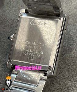 ساعت کارتیه مردانه مدل تانک سولو کوارتز استیل صفحه سفید Cartier Tank Solo 021331 