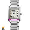 ساعت کارتیه زنانه مدل تانک کوارتز استیل سایز مدیوم صفحه سفید Cartier Tank 021328