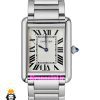 ساعت کارتیه مردانه مدل تانک سولو کوارتز استیل صفحه سفید Cartier Tank Solo 021331
