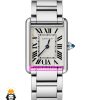 ساعت کارتیه زنانه مدل تانک سولو کوارتز استیل صفحه سفید Cartier Tank Solo 021332