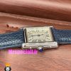 ساعت کارتیه زنانه مدل تانک کیفیت مستر قاب استیل بند چرم سورمه ای Cartier Tank 021043