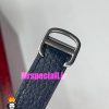 ساعت کارتیه زنانه مدل تانک کیفیت مستر قاب استیل بند چرم سورمه ای Cartier Tank 021043