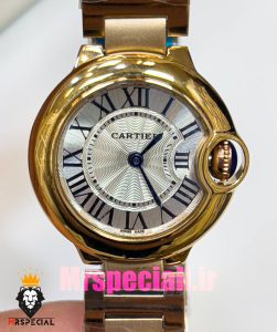 ساعت زنانه کارتیه مدل بالن بلو بند استیل رزگلد صفحه سفید cartier ballon bleu 020908 