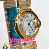 ساعت زنانه کارتیه مدل بالن بلو بند استیل رزگلد صفحه سفید cartier ballon bleu 020908