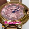 ساعت زنانه کارتیه مدل بالن بلو بند استیل رزگلد صفحه صورتی cartier ballon bleu 020911