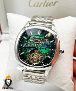 ساعت مردانه کارتیه صفحه اسکلتون cartier automatic 020399