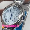 ساعت زنانه کارتیه مدل بالن بلو بند استیل صفحه تیفانی cartier ballon bleu 020912