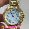 ساعت زنانه کارتیه مدل بالن بلو بند استیل طلایی صفحه تیفانی cartier ballon bleu 020913