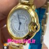 ساعت زنانه کارتیه مدل بالن بلو بند استیل طلایی صفحه تیفانی cartier ballon bleu 020913