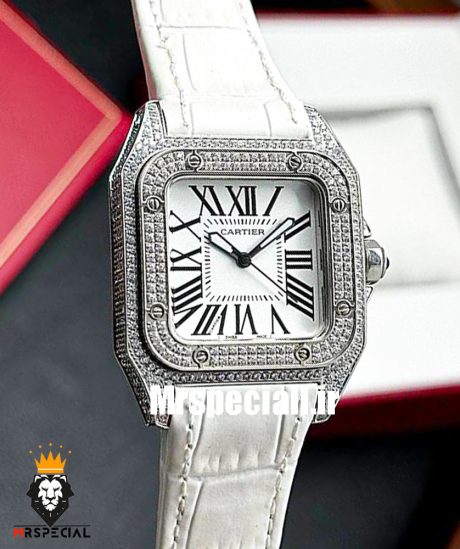 ساعت زنانه کارتیه سانتوس 020471 Cartier Santos100 full diamond