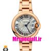 ساعت زنانه کارتیه مدل بالن بلو بند استیل رزگلد صفحه سفید cartier ballon bleu 020908
