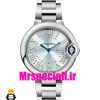 ساعت زنانه کارتیه مدل بالن بلو بند استیل صفحه تیفانی cartier ballon bleu 020912