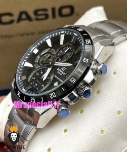 ساعت کاسیو ادیفایس مردانه کرنوگراف استیل صفحه مشکی Casio Edifice 021413 