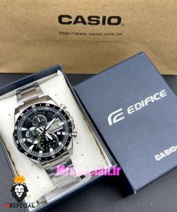 ساعت کاسیو ادیفایس مردانه کرنوگراف استیل صفحه مشکی Casio Edifice 021413 