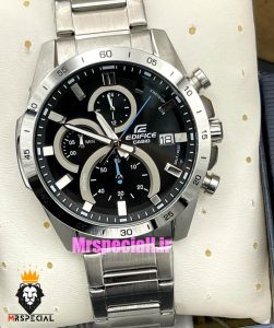 ساعت کاسیو ادیفایس مردانه کرنوگراف استیل صفحه مشکی Casio Edifice 021412 