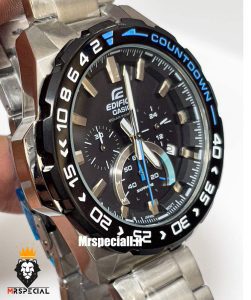 ساعت کاسیو ادیفایس مردانه استیل کرنوگراف صفحه مشکی Casio Edifice 021281