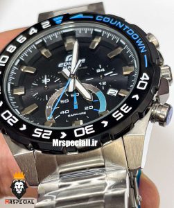 ساعت کاسیو ادیفایس مردانه استیل کرنوگراف صفحه مشکی Casio Edifice 021281