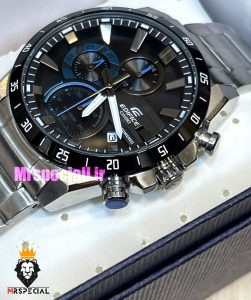ساعت کاسیو ادیفایس مردانه کرنوگراف استیل صفحه مشکی Casio Edifice 021358
